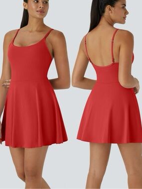 Halara Active Mini Dress Small Red NWT Sporty Athletic